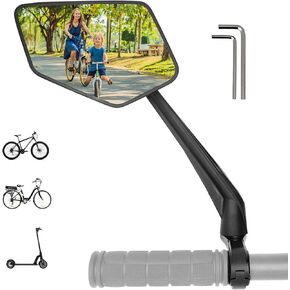 REEZER - Bicycle mirror - Electric bike mirror - Electric scooter mirror - Ideal gift - High-end for handlebars 0,86" to 1" - Reflective - Adjustable 360° LEFT