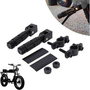 Foot Pegs for Super 73,with Bracket CNC Foot Rest Pedals Footpegs for Bike Super 73 S1/S2/RX (Black)