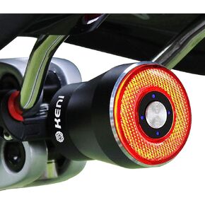G Keni Smart Bike Tail Light, Brake Sensing Rear Lights, Auto On/Off, Waterproof, USB Rechargeable, Ultra Bright LED Warning Back Bicycle Flashlight, Cycling Safety Accessories