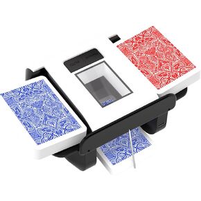 ADZERD Rechargeable Automatic Card Shuffler for 1-2 Decks, Electric Playing Cards Shuffler Machine with Auto & Manual Modes – Ideal for UNO, Poker, Mahjong, Bridge, Spades, Rummy, Casino & More