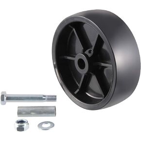 CURT 28912 6-Inch Replacement Boat Trailer Jack Wheel, BLACK PLASTIC