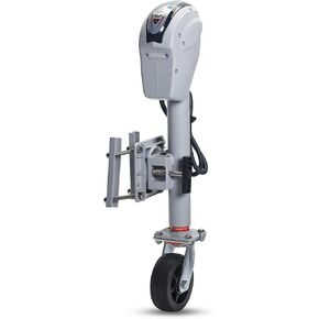 POLESTAR Electric Boat Trailer Jack, Marine Trailer Jack with Blacklit Control Touch Panel, 360° Movable Direction Heavy Duty 6" Wheel Jack with 12V DC 7-Way Plug, Easy to Use for RV, Boat, Trailer
