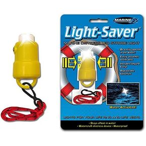 Marine LED Light Saver - Water Activated Ultra Bright Safety Strobe Light Easily Attaches to Life Vest, Jacket, Ring and More for Increased Visibility and Safety While in The Water