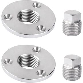 Stainless Steel Boat Drain Plug Kit Boat Plug Kit 1/2" for Transom Threaded Boat Plug for Marine Boat Garboard Transom Scuttle - 2 Pack