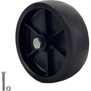Rockane 6'' 2 عبوات استبدال عجلات جاك مقطورة القارب، سعة شديدة التحمل 2000 رطل مع أدوات التركيب، تناسب رافعات مقطورة القوارب ذات العجلات المزدوجة (عبوتان)