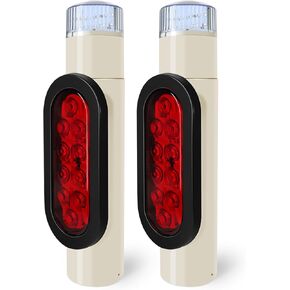 Boat Trailer Guides with Lights, 38LED Waterproof Boat Trailer Guide Pole Light, 12V PVC Pipe Lights for Guide on Post Sealed Submersible Running Turn Signal Brake, 2PCS