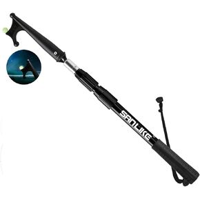 SANLIKE Boat Hooks for Docking Telescoping Extension Pole Hook with Luminous Bead, Lightweight Floating, Non-Slip Rubber Handle, Durable & Rust-Resistant
