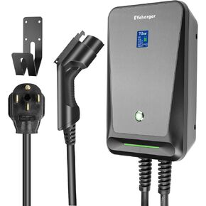 32A 7.68KW EV Charger Level 2,240V 20ft Charging Cable Electric Vehicle Charging Station with NEMA 14-50 for Electric and Hybrid Vehicles