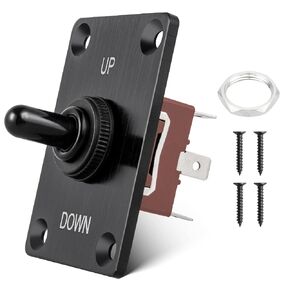 Anina Marine Toggle Switch Heavy Duty 3 Pin Control Trim Switch Up Down with Waterproof Cap Momentary Switch Panel for Marine Boat Yacht RV ATV Car Bus