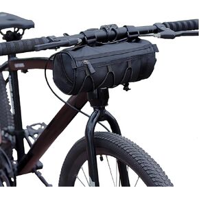 SCORYULE 2.5L Bike Handlebar Bag, Waterproof Bicycle Accessories, Bike Frame Front Pouch with Zipper and Shoulder Strap