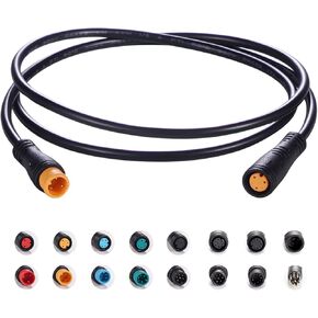 كابل تمديد 2Pin/3Pin/4Pin/5Pin/6Pin/8Pin/9Pin قابس مقاوم للماء من أنثى إلى ذكر يعمل لضوء الدراجة الكهربائية/الخانق/الفرامل/عرض أجزاء الدراجة الإلكترونية تمديد السلك