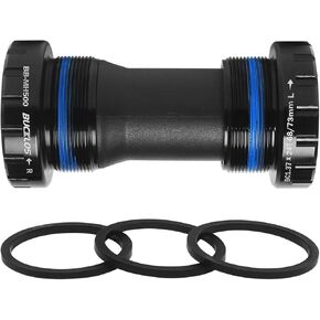 BUCKLOS Threaded/PressFit Bottom Bracket BSA 68-73mm/86-92mm -Ceramic/Steel Bearings(Black/Red)