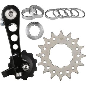 CyclingDeal Conversion Kit Fixie Bike Single Speed Aluminum Chain Tensioner with Adaptor for Road Bike and MTB