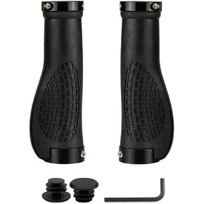 SAPLIZE Bike Handlebar Grips, Multi Colors/Design Optional, Ergonomic Design, Aluminum Double Lock-on, Mountain Bike Grips, MTB BMX Downhill Foldable Urban Bicycles Grips, Scooter Grips