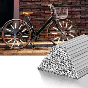 84 PCS Bicycle Spoke Skins Wraps, Bike Spoke Reflector Bicycle Wheel Spoke Reflector Spoke Covers Wrap Reflective Spoke Covers Wheel Decoration Protector for Road Mountain Bike Motorcycle Dirt Bicycle
