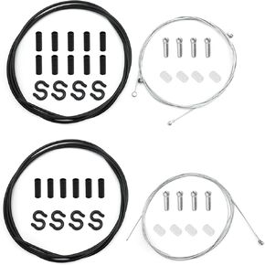 2-in-1 Universal Bicycle Shifter Cable Housing, Bicycle Shifter Cable and Brake Cable Kits, Shifter Cable Housing Kits for Mountain and Road Bicycle Repair