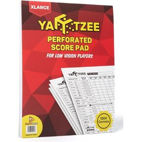 Yahtzee Score Pads Perforated: 120 Easy Tear Off, Large Print Yahtzee Score Pads Compatible with Yardzee and Yahtzee Games (6x9-120 Pages)