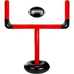 Inflatable Jumbo Football Set Inflatable Football Goal with Ball Football Target Football Goal Post Football Accessories Outdoor Sport Football Toys for Practice and Fun(Blue, Cyan)