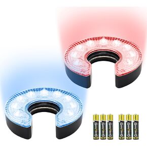 KINGTOP LED Golf Hole Lights with Lens, Light Up Night Golf, Putt-Putt Flag Cup Glow Lamp, Glowing in The Dark Backyard Putting Green, EZ Install Great for Golfing Party Camping