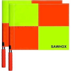 Soccer Referee Flags, 2PCS Referee Kit Detachable Referee Flags