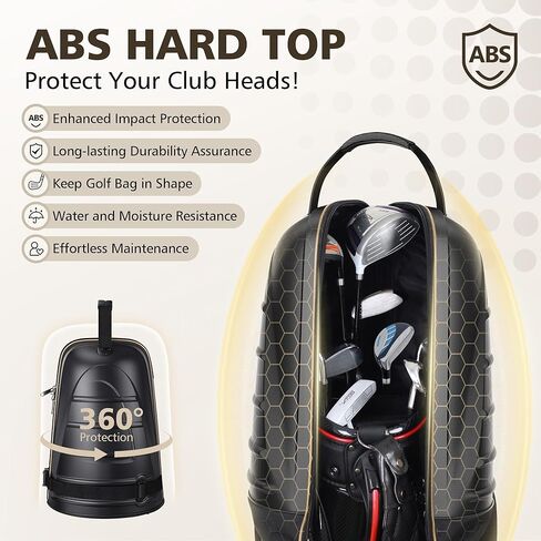 حقائب سفر للجولف لشركات الطيران ذات العجلات، وحافظة صلبة علوية و1680D شديدة التحمل من أكسفورد لحماية نوادي الجولف، خفيفة الوزن وسهلة المناورة in Kuwait