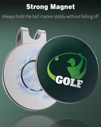 GreenHaven Golf Hat Clips Magnetic Golf Ball Marker Holders for Golf Hats Caps Pants Gloves Bags Visors Belts Nickel-Plated Alloy Clips for Metal Golf Ball Markers (Ball Marker Not Included) in Kuwait