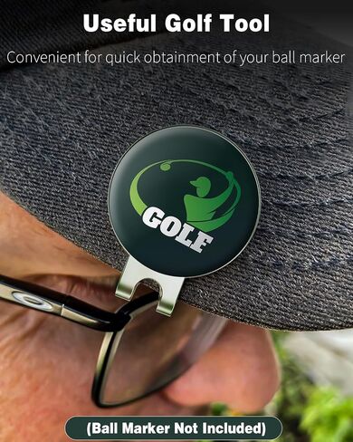 GreenHaven Golf Hat Clips Magnetic Golf Ball Marker Holders for Golf Hats Caps Pants Gloves Bags Visors Belts Nickel-Plated Alloy Clips for Metal Golf Ball Markers (Ball Marker Not Included) in Kuwait