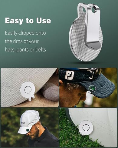 GreenHaven Golf Hat Clips Magnetic Golf Ball Marker Holders for Golf Hats Caps Pants Gloves Bags Visors Belts Nickel-Plated Alloy Clips for Metal Golf Ball Markers (Ball Marker Not Included) in Kuwait