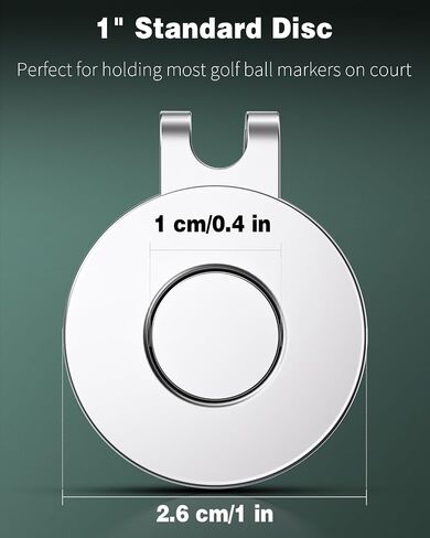 GreenHaven Golf Hat Clips Magnetic Golf Ball Marker Holders for Golf Hats Caps Pants Gloves Bags Visors Belts Nickel-Plated Alloy Clips for Metal Golf Ball Markers (Ball Marker Not Included) in Kuwait