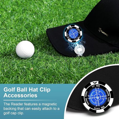 SlopeVision Pro Golf Green Reader with Hat Clip, Horizontal Bubble Level & Golf Ball Marker – High Precision Green Reading Aid, Ideal Golf Gift for Men & Women in Kuwait
