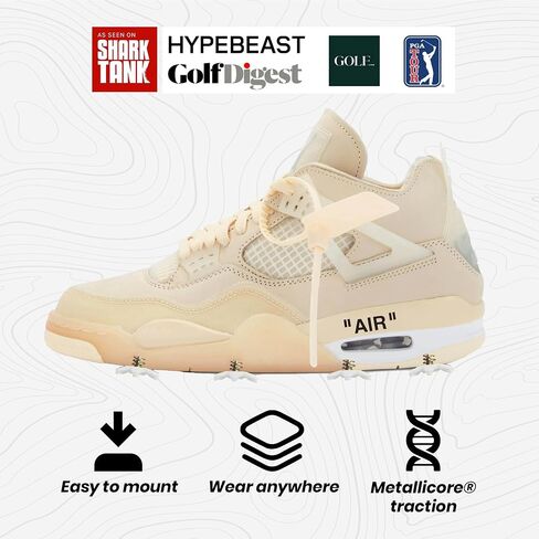 مجموعة مرابط أحذية الجولف DIY من Golfkicks - حوّل أحذيةك الرياضية إلى أحذية جولف - هدية ممتعة - مرابط متوافقة مع أحذية النعل المطاطي المسطح - تتضمن 20 مسمار جولف لأي حذاء وأدوات تثبيت in Saudi Arabia
