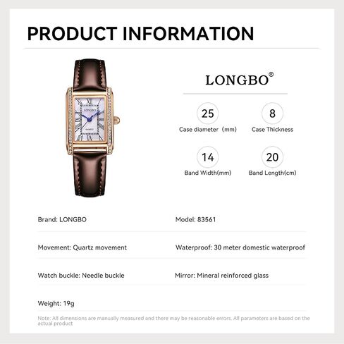 Vintage Square Women's Wristwatch, Quartz Stone Coffee Brown Leather Strap Ladies Watch, Stylish Square Waterproof Women's Retro Watch in Saudi Arabia