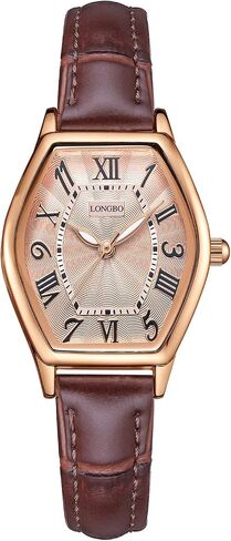 Vintage Square Women's Wristwatch, Quartz Stone Coffee Brown Leather Strap Ladies Watch, Stylish Square Waterproof Women's Retro Watch in Saudi Arabia