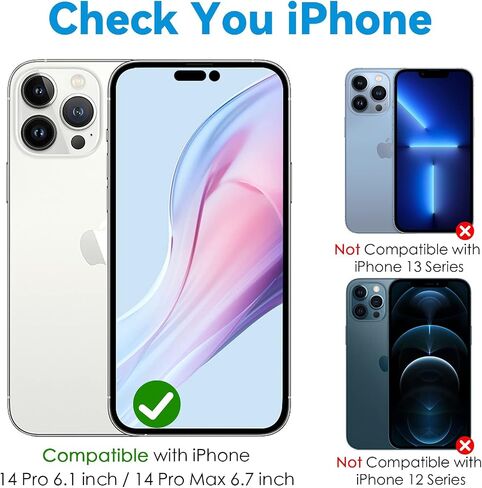 واقي عدسة كاميرا CloudValley لهاتف iPhone 14 Pro (6.1 بوصة) وiPhone 14 Pro Max (6.7 بوصة)، غطاء كاميرا بحلقة معدنية من الزجاج المقوى 9H [جراب صديق للبيئة ومضاد للخدش عالي الوضوح]، أسود in Saudi Arabia