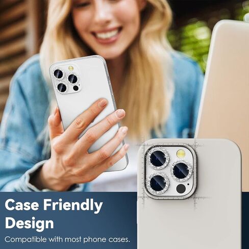 واقي عدسة كاميرا CloudValley لهاتف iPhone 14 Pro (6.1 بوصة) وiPhone 14 Pro Max (6.7 بوصة)، غطاء كاميرا بحلقة معدنية من الزجاج المقوى 9H [جراب صديق للبيئة ومضاد للخدش عالي الوضوح]، أسود in Saudi Arabia