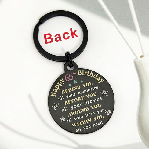 DGXMD Happy 65th Birthday Gifts - Born in 1959 Birthday Keychain - 65 Year Old Men Women Birthday Gifts - 1959 Birthday Present in Kuwait