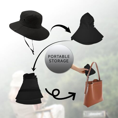 Women's Sun hat Waterproof Bucket Hat for Women Sun Hat UV Protection Packable Rain Hats Lightweight Hiking Hat Fishing Hats in Saudi Arabia