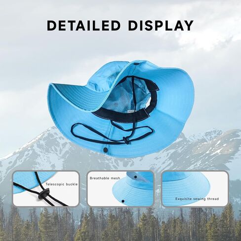 Women's Sun hat Waterproof Bucket Hat for Women Sun Hat UV Protection Packable Rain Hats Lightweight Hiking Hat Fishing Hats in Saudi Arabia