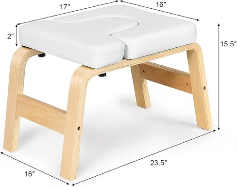 Giantex Yoga Headstand Bench مع وسادات VC، كرسي اليوغا الانعكاسي، إطار خشبي قوي، مدرب اليوغا الانعكاس، تخفيف التعب وشكل الجسم، فكرة للتمرين واللياقة البدنية وصالة الألعاب الرياضية in Kuwait