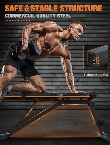 مقعد تمرين Sportsroyals، مقعد وزن قابل للتعديل لصالة الألعاب الرياضية المنزلية، سعة وزن 750 رطل لتمرين الجسم بالكامل in Kuwait