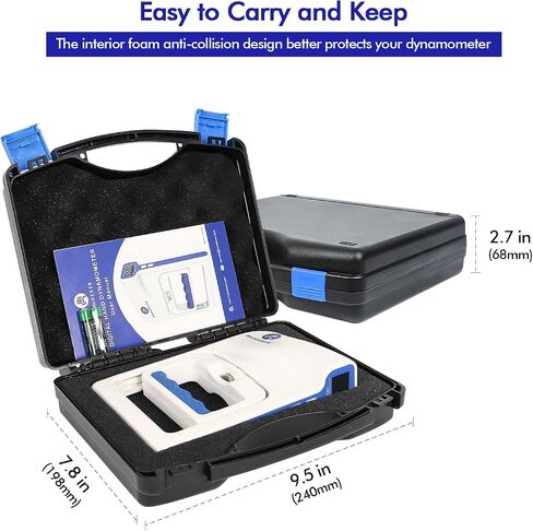 Grip Strength Tester 265lb/120kg, Digital Hand Dynamometer FDA Registered with Backlit LCD for Grip Strength Testing and Training in Saudi Arabia