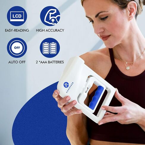 Grip Strength Tester 265lb/120kg, Digital Hand Dynamometer FDA Registered with Backlit LCD for Grip Strength Testing and Training in Saudi Arabia