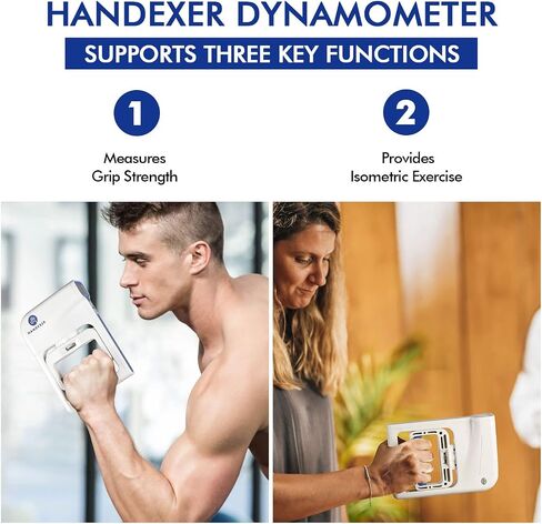Grip Strength Tester 265lb/120kg, Digital Hand Dynamometer FDA Registered with Backlit LCD for Grip Strength Testing and Training in Saudi Arabia
