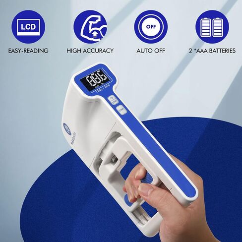 Grip Strength Tester 265lb/120kg, Digital Hand Dynamometer FDA Registered with Backlit LCD for Grip Strength Testing and Training in Saudi Arabia