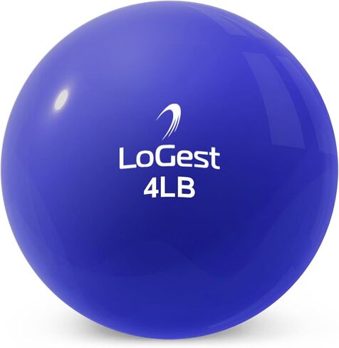 Logest Weighted Toning Exercise Balls Pair - Round Shape Medicine Ball - 1LB 2LB 3LB 4LB 5LB 6LB Available - Toning Muscle for Men & Women in Kuwait