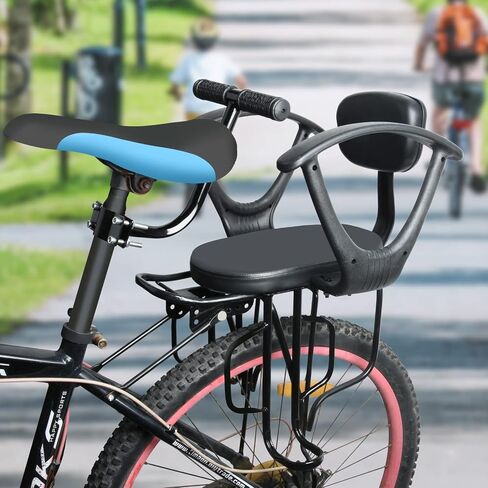Rear Child Bike Seat with Thick Backrest, Rear Child Bicycle Seat Design for Children Aged 2 to 8 Years Old, One Size (Black-a) in Kuwait