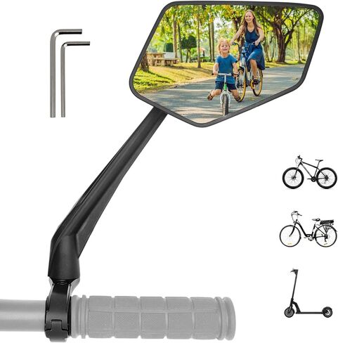 REEZER - Bicycle mirror - Electric bike mirror - Electric scooter mirror - Ideal gift - High-end for handlebars 0,86" to 1" - Reflective - Adjustable 360° LEFT in Saudi Arabia