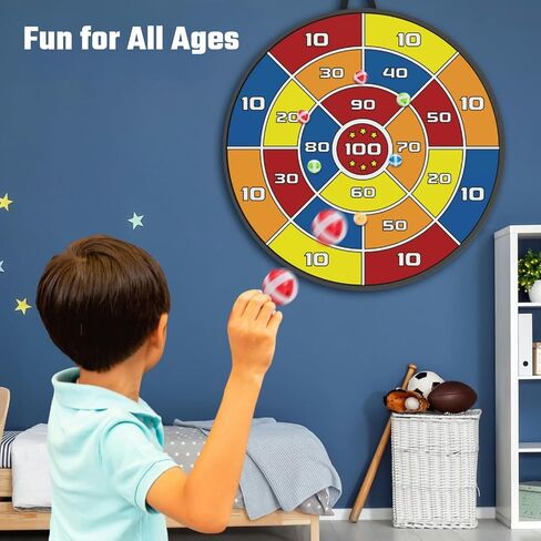 Outdoor Games, Large 29in Dart Board for Kids Games Boys, Double-Sided Party Games Outdoor Toys Gifts for 3 4 5 6 7 8 9 10 11 12 Years Old in Saudi Arabia