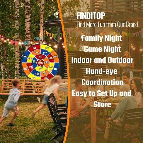 Outdoor Games, Large 29in Dart Board for Kids Games Boys, Double-Sided Party Games Outdoor Toys Gifts for 3 4 5 6 7 8 9 10 11 12 Years Old in Saudi Arabia