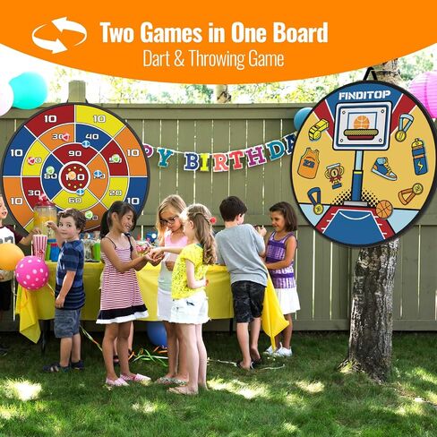 Outdoor Games, Large 29in Dart Board for Kids Games Boys, Double-Sided Party Games Outdoor Toys Gifts for 3 4 5 6 7 8 9 10 11 12 Years Old in Saudi Arabia